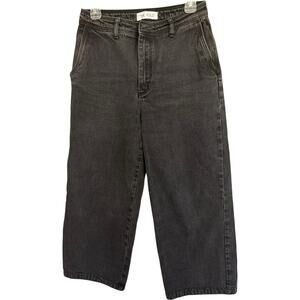 The Fold London Denim Culottes Jeans In Black Size US 6